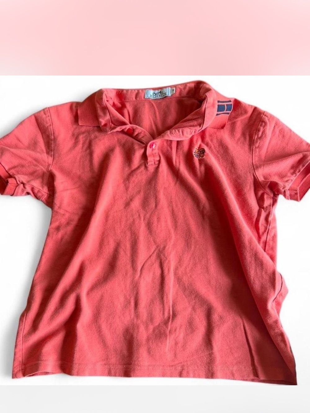 Hermes Coral Polo Shirt